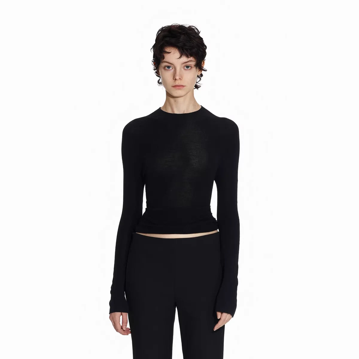 PUKI Zero Pressure Seamless Crew Neck Base Layer - Machine Washable, 16-Gauge Knit