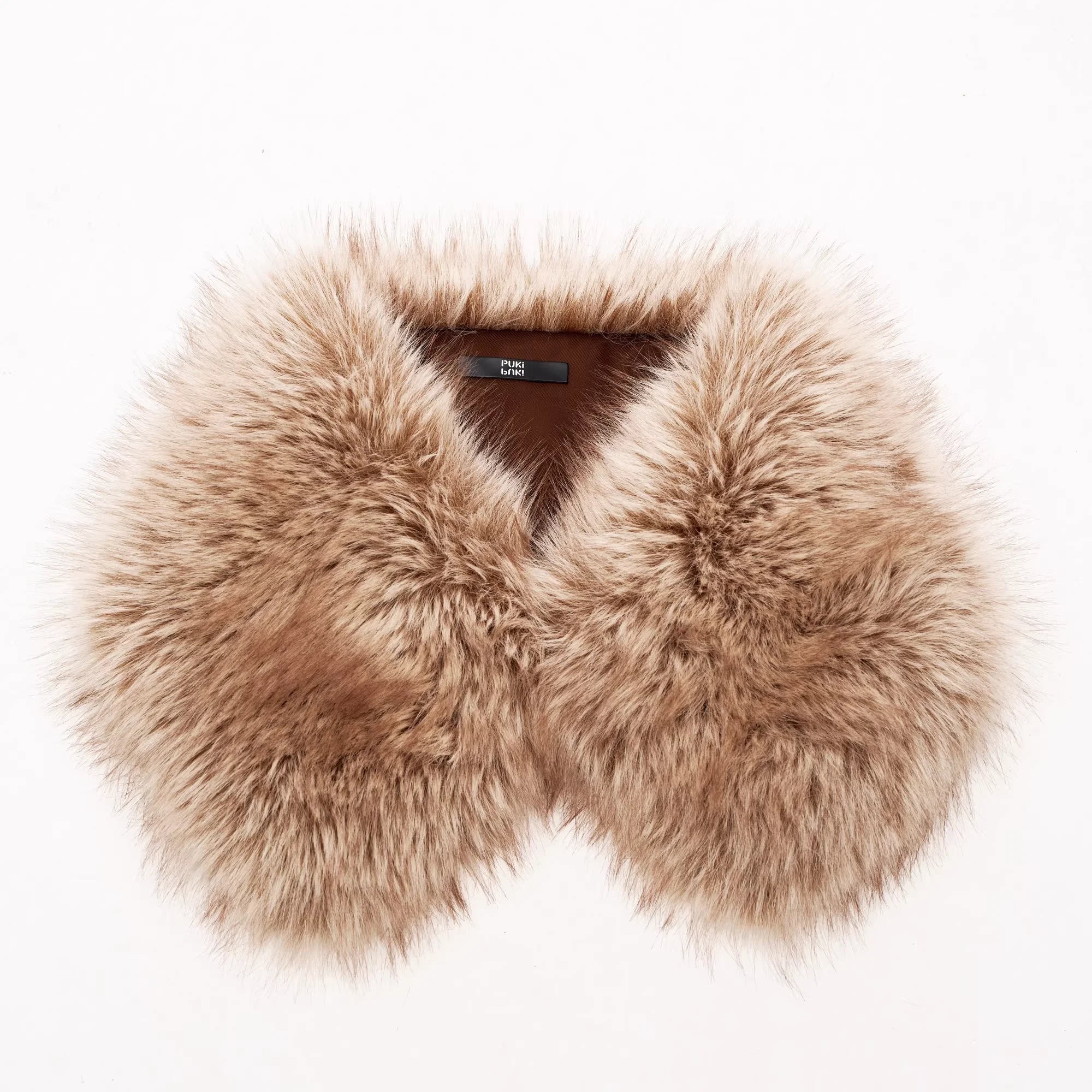 PUKI Faux Fox Fur Hook Buckle Winter Scarf