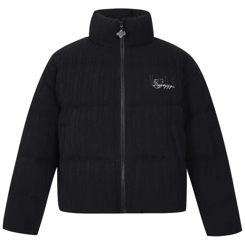 MEDM 90% Duck Down Minimalist Cable Knit Winter Jacket for Women