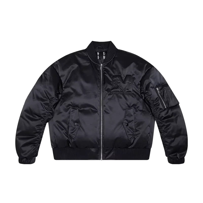 MEDM High-Fill MA1 Bomber Jacket with Embossed Back Detail