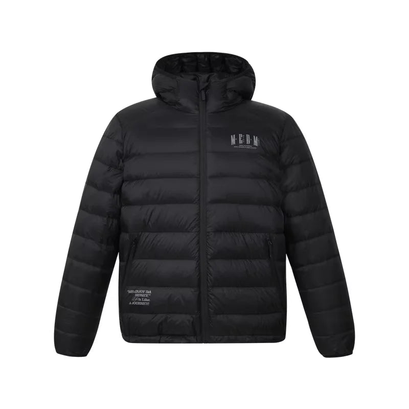 MEDM Unisex Lightweight Hooded Down Jacket - Waterproof & Warm