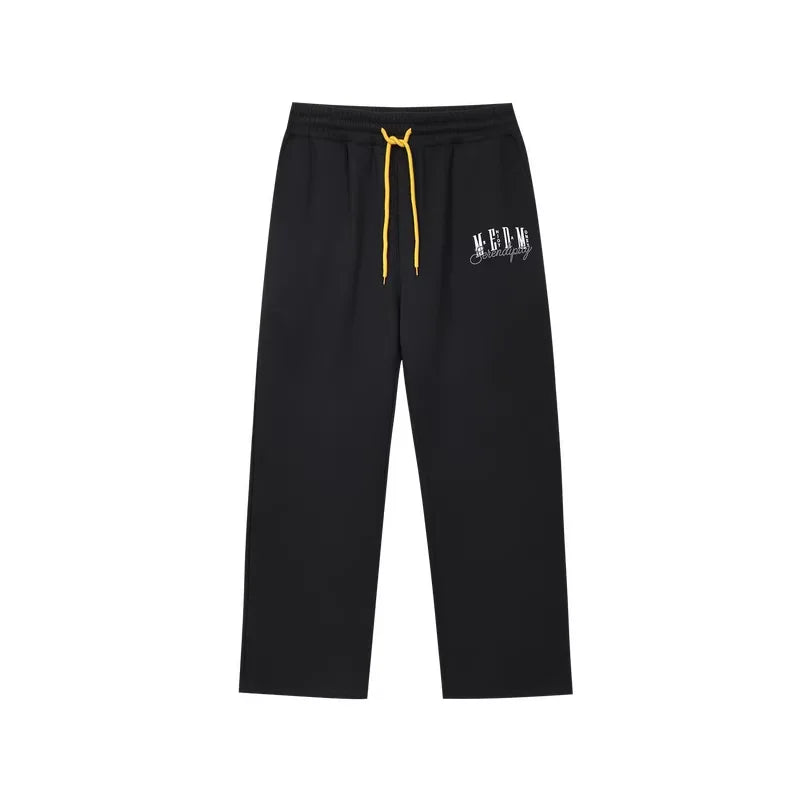 MEDM Unisex Fleece-Lined Straight Leg Sweatpants with Drawstring
