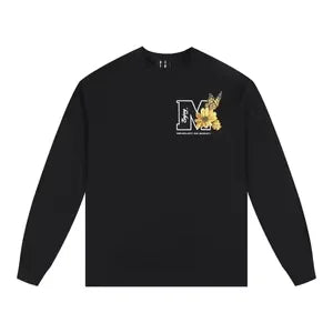 MEDM Unisex Butterfly Garden Graphic Sweatshirt - Long Sleeve, Loose Fit