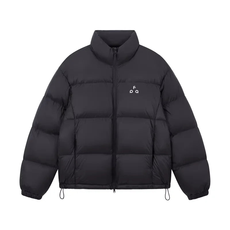 FPA Men's Ultra-Light Down Jacket with Stand Collar and Reflective Details