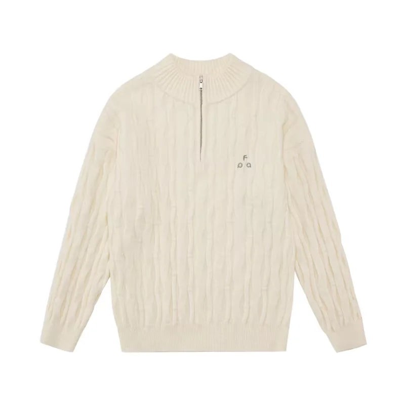 FPA Women's Half-Zip Cable Knit Pullover Sweater