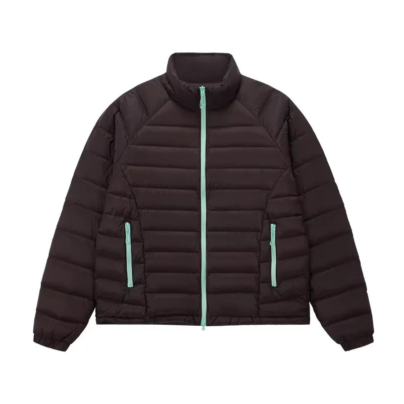 FPA Ultralight Colorblock Down Jacket with 90% White Duck Down for Men