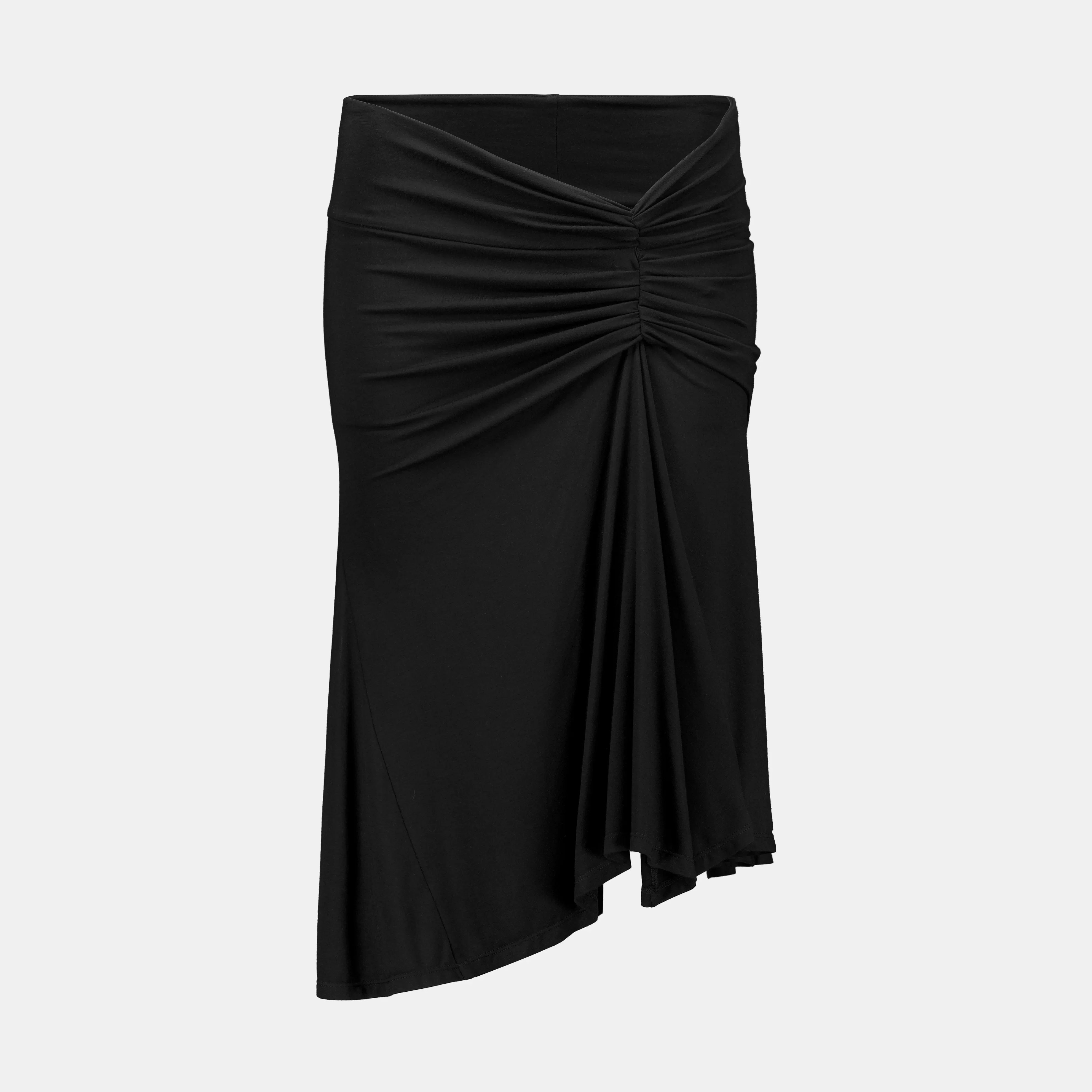 Fax Copy Express Pleated Asymmetrical Mermaid Skirt