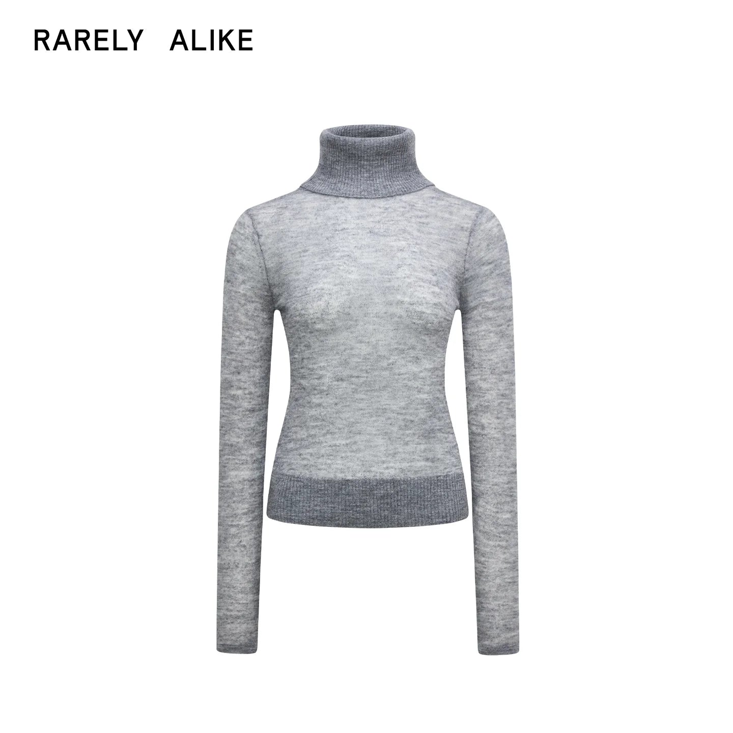 RARELY ALIKE Ribbed Alpaca-Blend Turtleneck Sweater