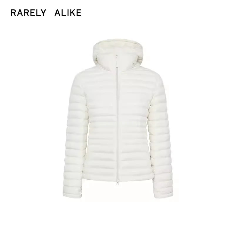 RARELY ALIKE Women's Detachable Hood Stand Collar Down Jacket