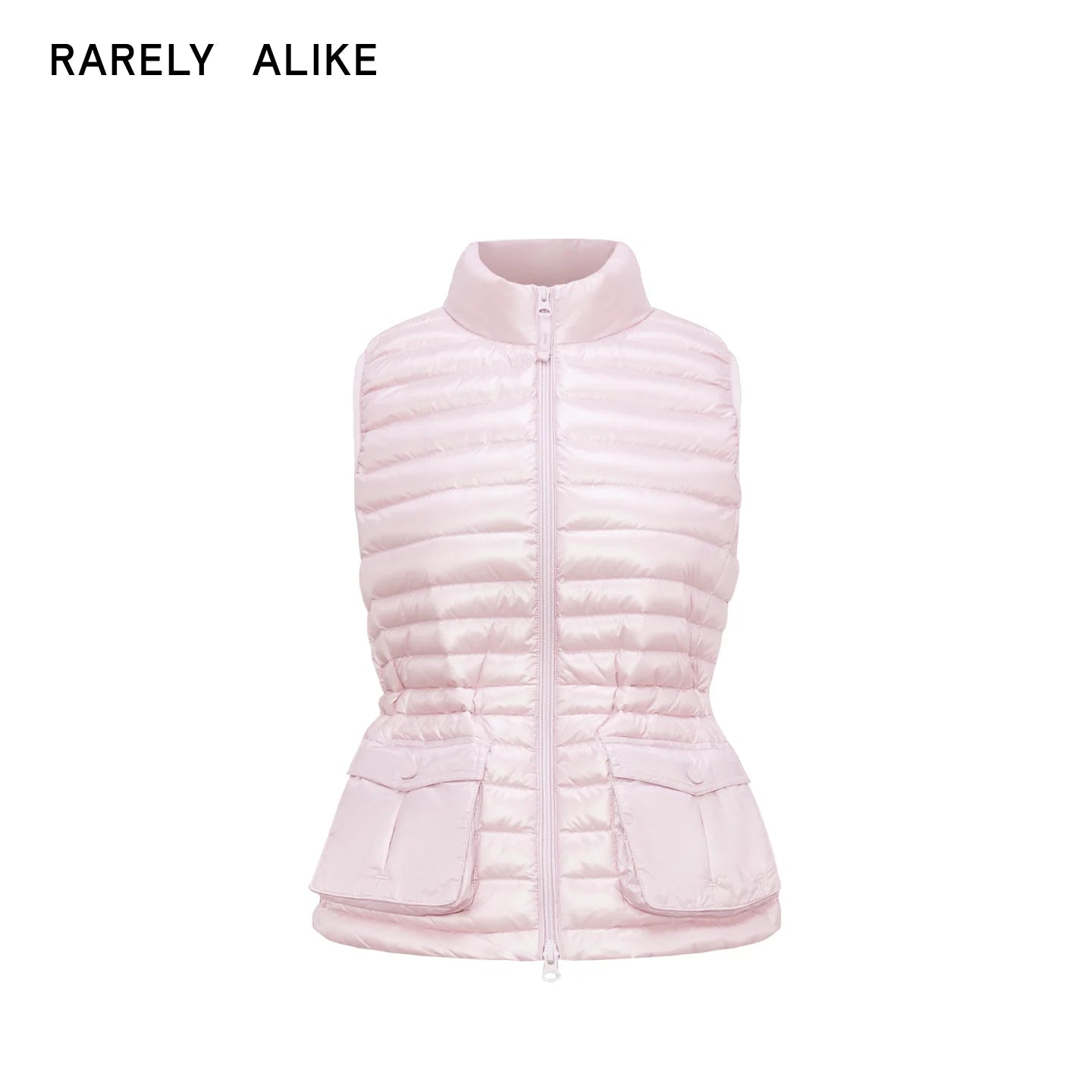 RARELY ALIKE Stand Collar Slim Fit Quilted Puffer Vest