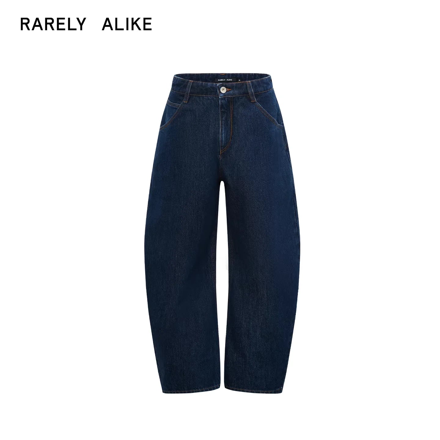 RARELY ALIKE Mid-Rise Wide-Leg Tilda Jeans - Dark Blue / Black Gray