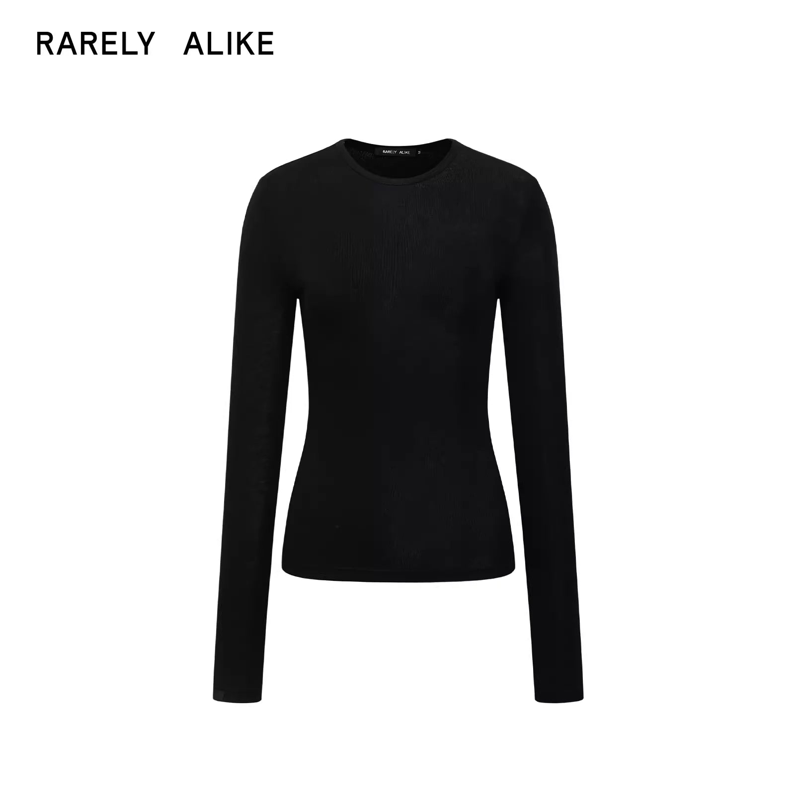 RARELY ALIKE Stretch Slim Fit Tencel Wool Knit Top - Black, White, Dark Gray