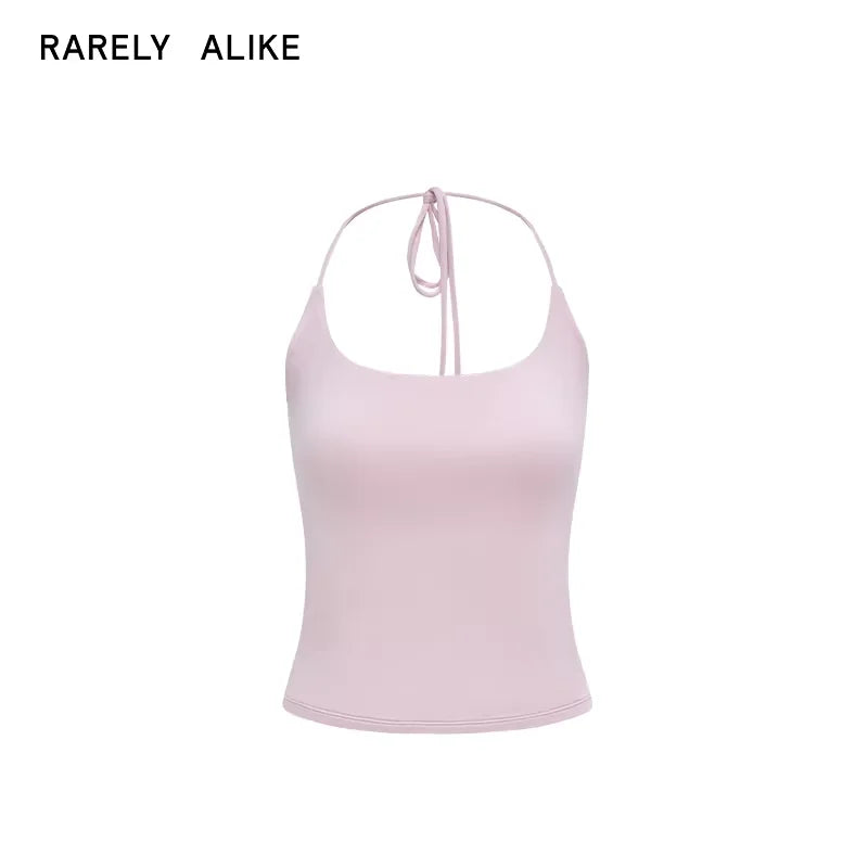 RARELY ALIKE Women's Slim Fit Halter Neck Backless Camisole - Multiple Colors