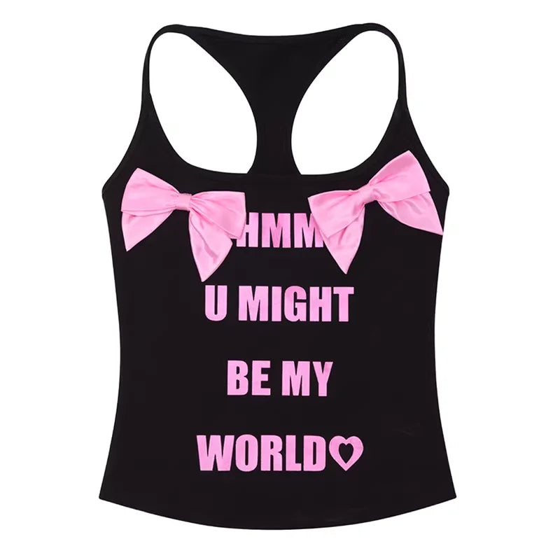 CFIERCE Graphic Bowknot Camisole
