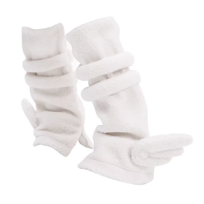 CFIERCE Fleece Leg Warmers with Playful Design - Fall/Winter 2024