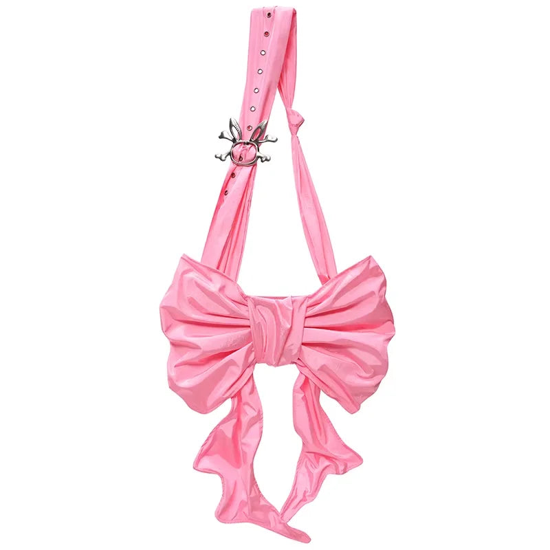 CFIERCE Pink Bow Envelope Crossbody Bag