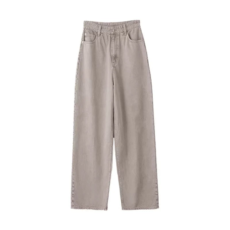 ACSENSE STUDIO Vintage Washed Loose Fit Wide Leg Jeans