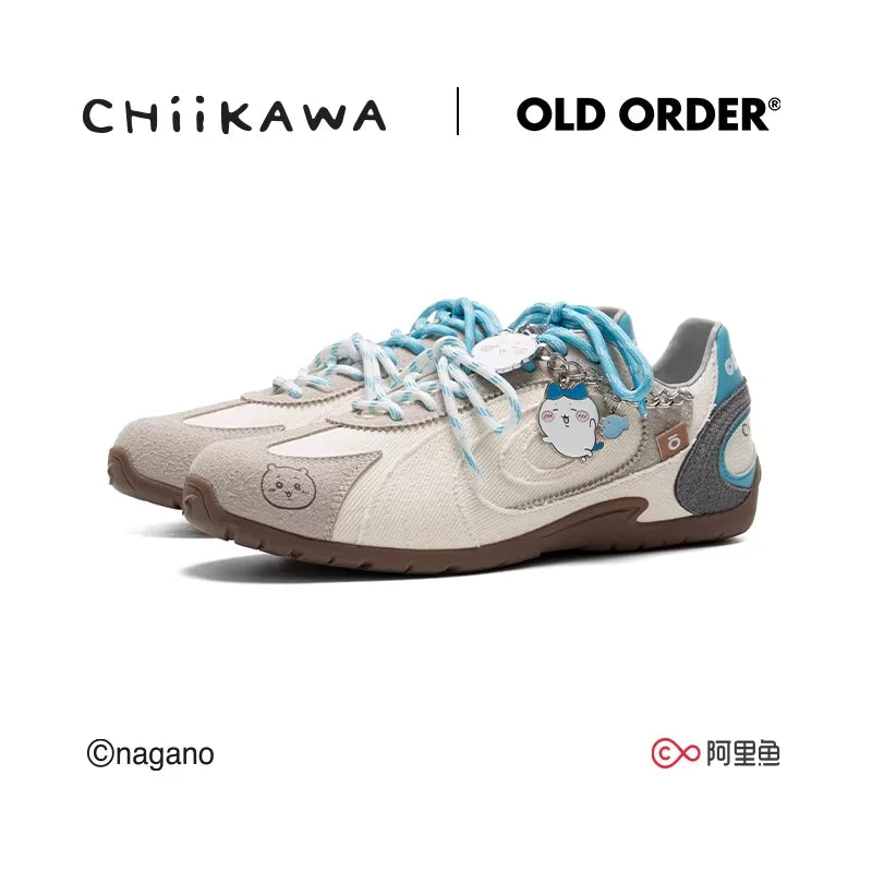 OLDORDER Unisex Retro German Trainer Sneakers with Cartoon Accents