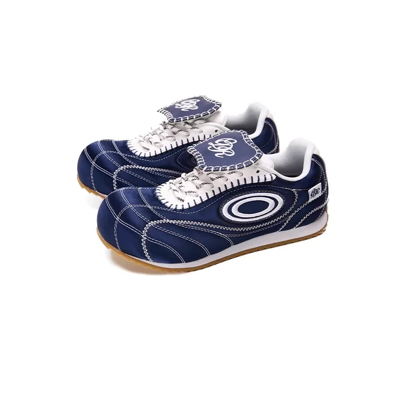 OLDORDER Mixed Blue Thin Sole Football-Inspired Sneakers