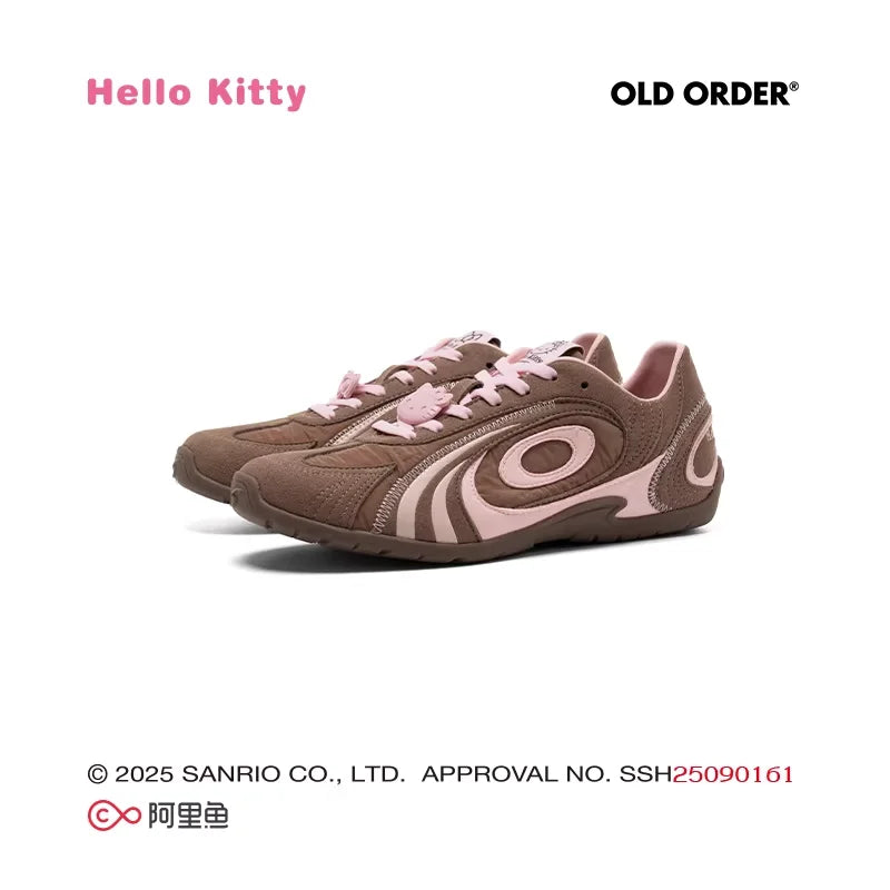 OLDORDER Turbo Lite Pink and Brown Retro Trainer Sneakers