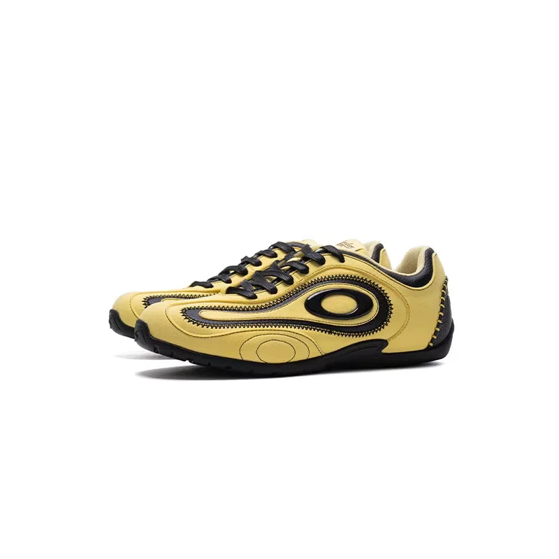 OLDORDER Sunshine Yellow Retro German Trainer Sneakers for Women