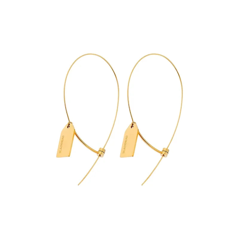 BLACKHEAD Tag Earrings for Women – Minimalist Spring and Summer Design