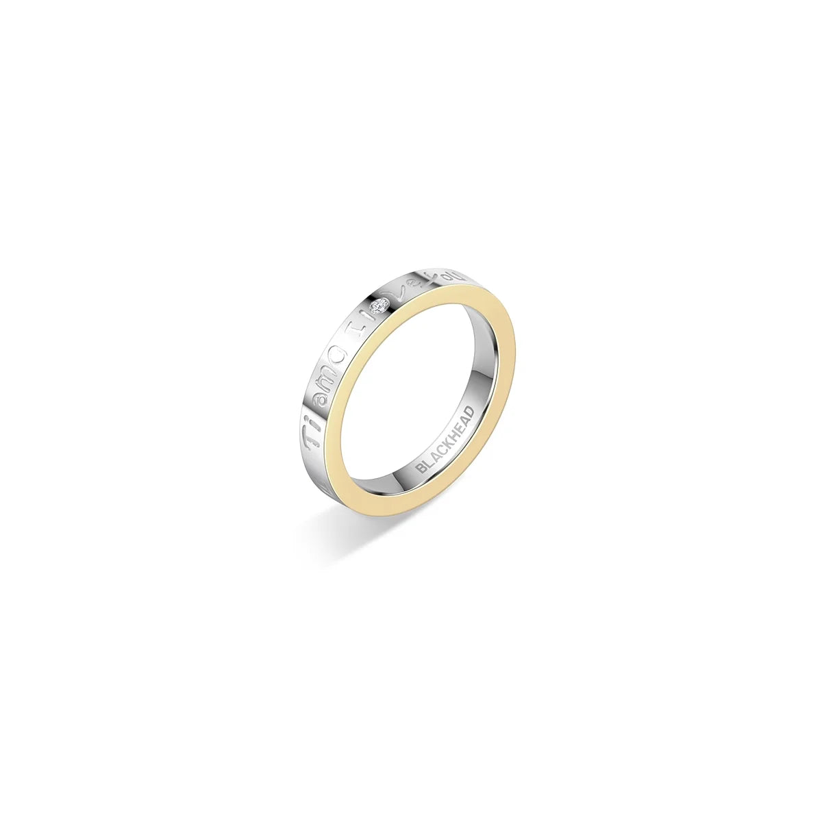 BLACKHEAD Minimalist Couple Rings with Engraved Band