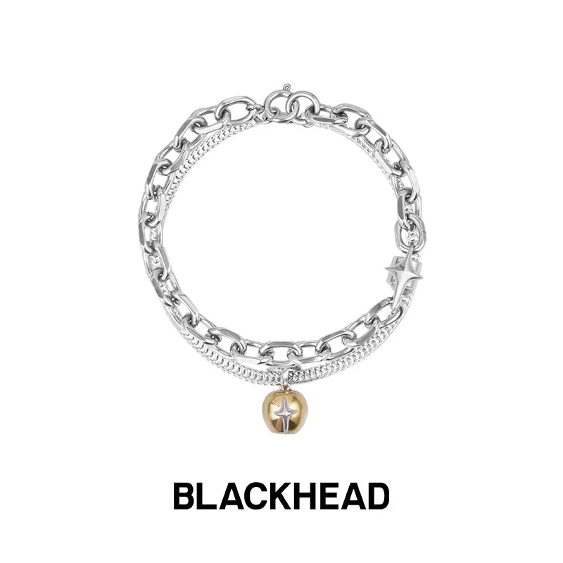 BLACKHEAD Double-Layer Star Pendant Bracelet
