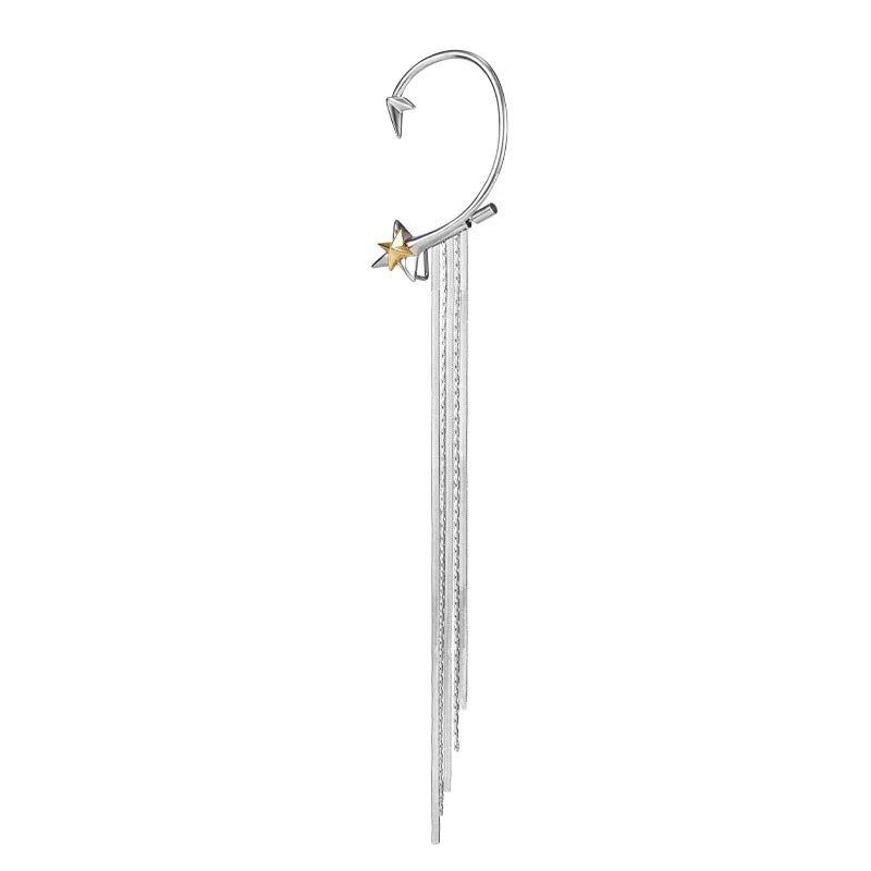 BLACKHEAD Star Tassel Non-Pierced Ear Cuff with Chains