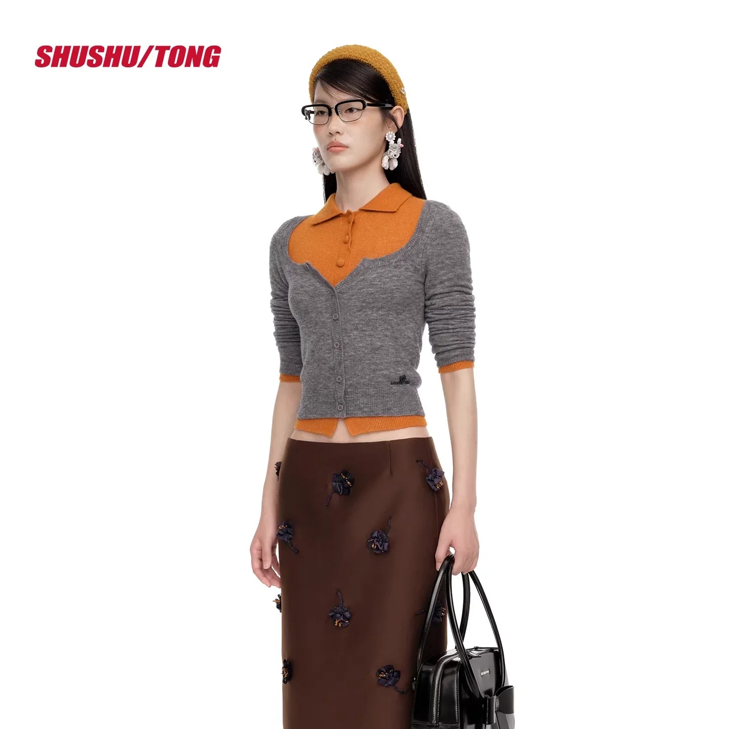 shushutong Women's Slim Fit Knit Top with Round Neck