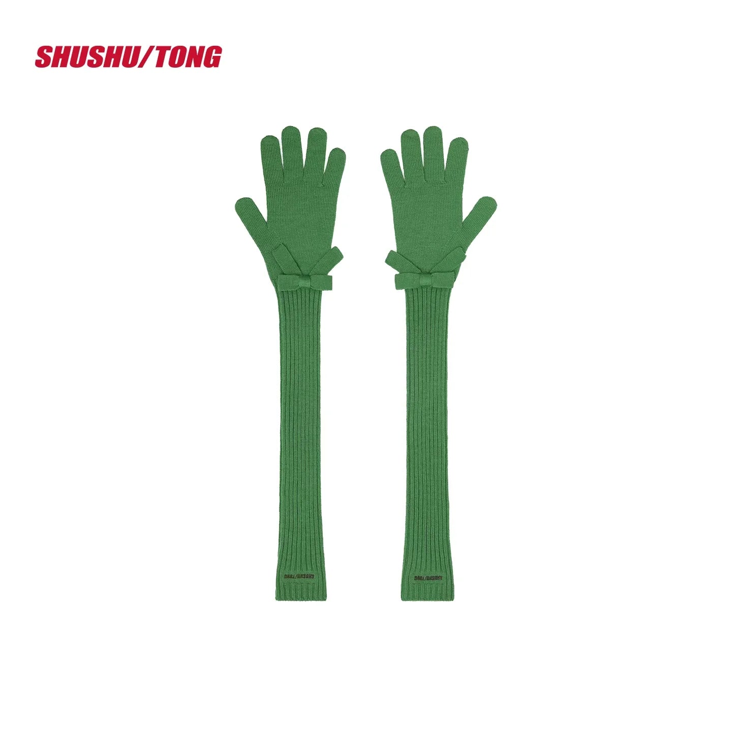 shushutong 2025 Women's Winter Knitted Gloves with Bow Detail