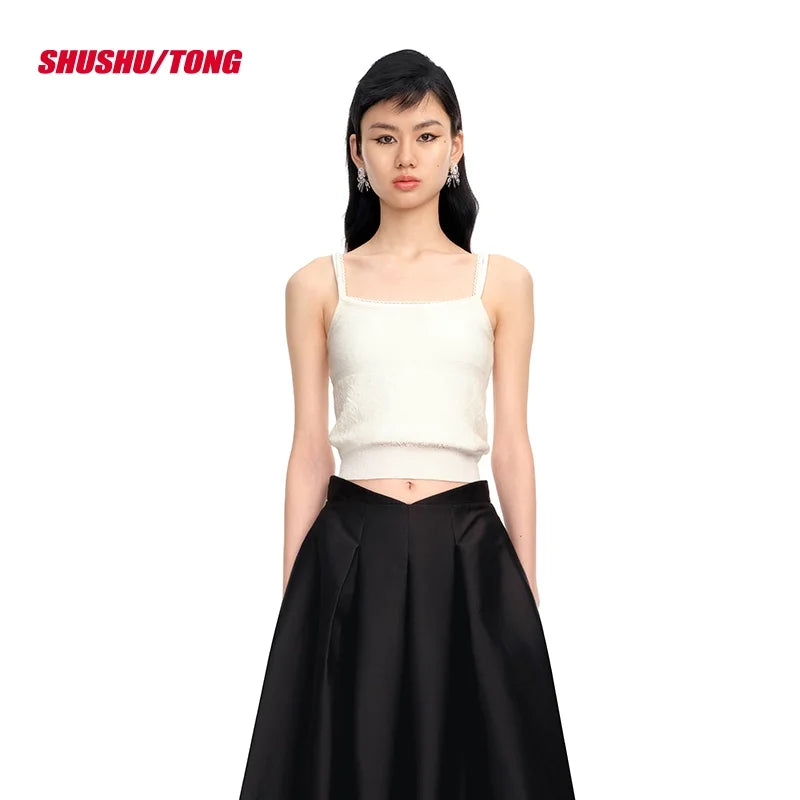 shushutong Women's Elegant Knitted Camisole Top