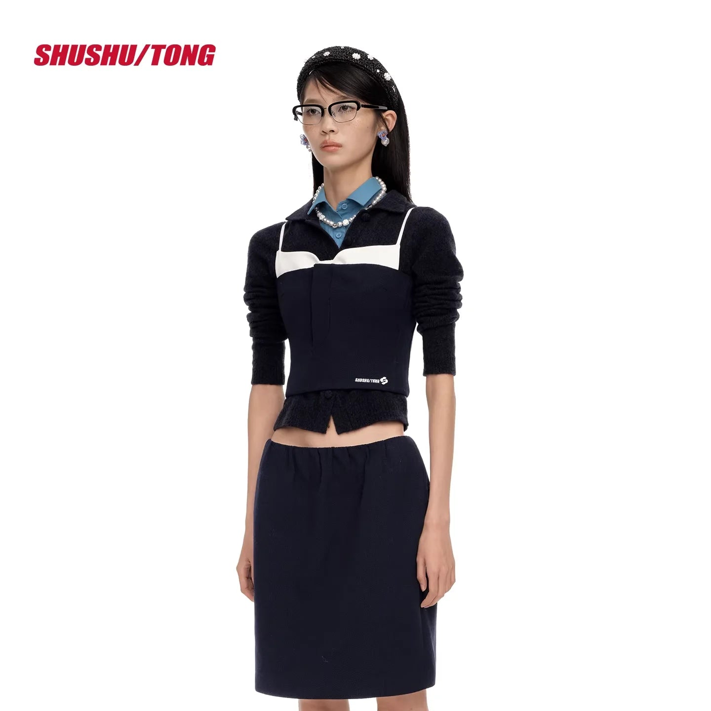 shushutong Women's Winter Floral Corset Camisole Top with Bow Detail