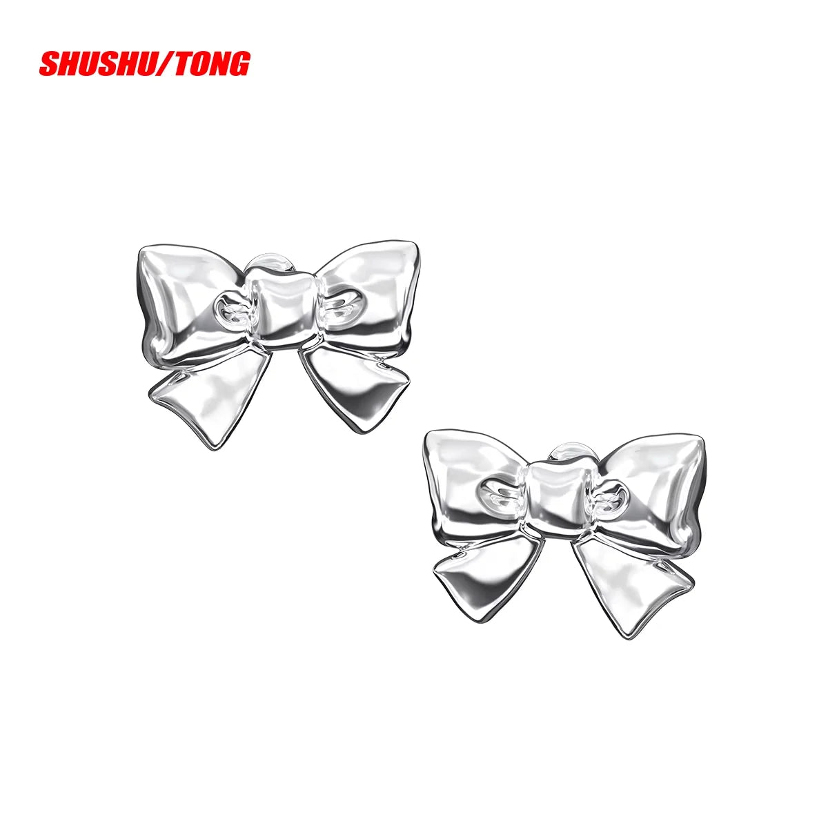shushutong Women's Bowknot Clip-On and Stud Earrings Set