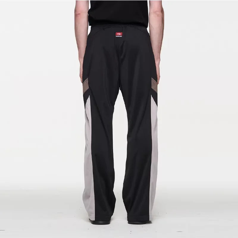 BLINDNOPLAN Retro Colorblock 3D Embroidered Casual Track Pants