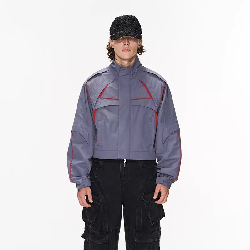 BLINDNOPLAN Colorblock Techwear Bomber Jacket