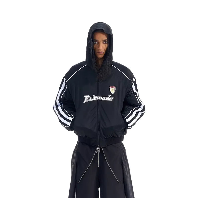 BLINDNOPLAN Patchwork Embroidered Cotton Bomber Jacket