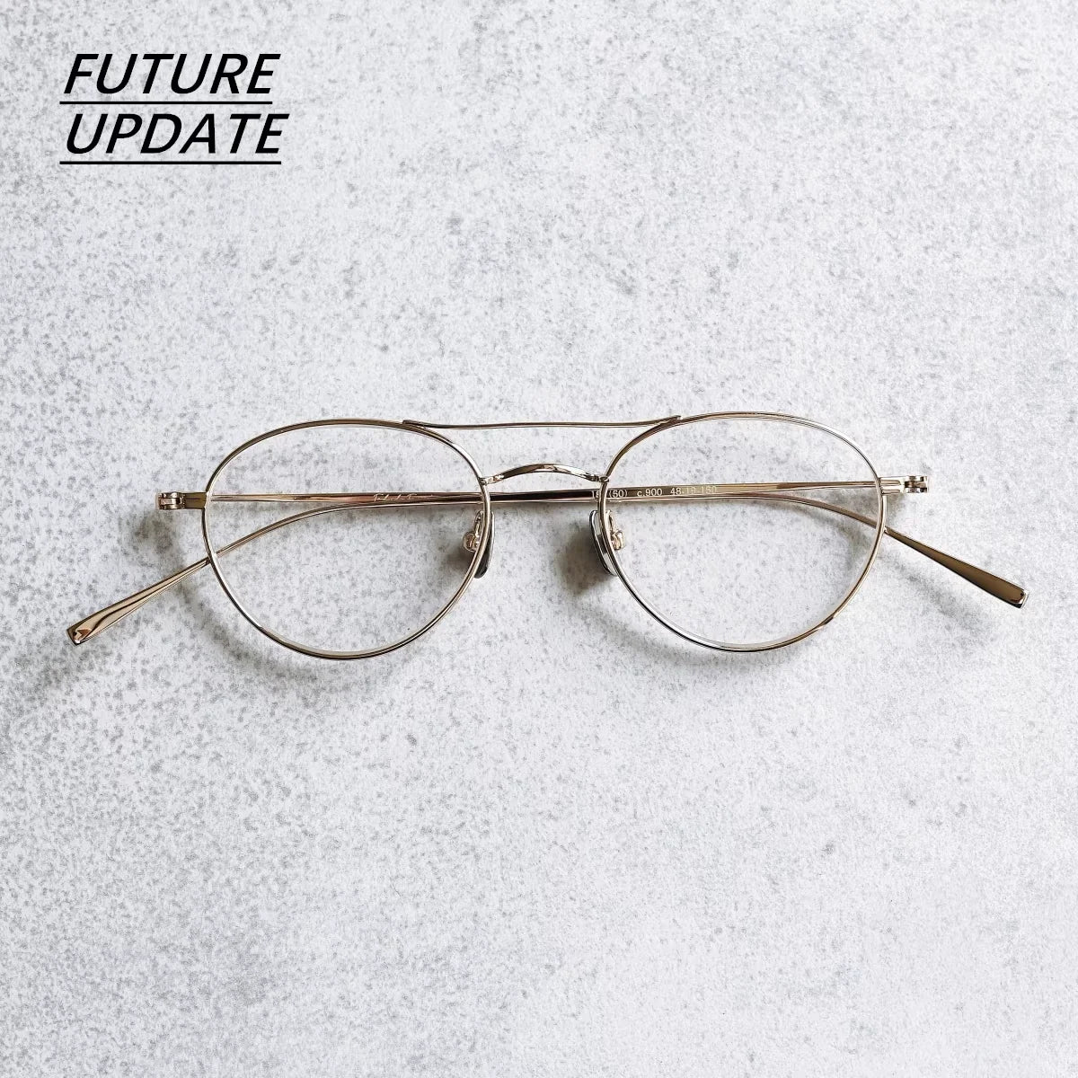 FUTURE UPDATE Double Bridge Titanium Prescription Glasses