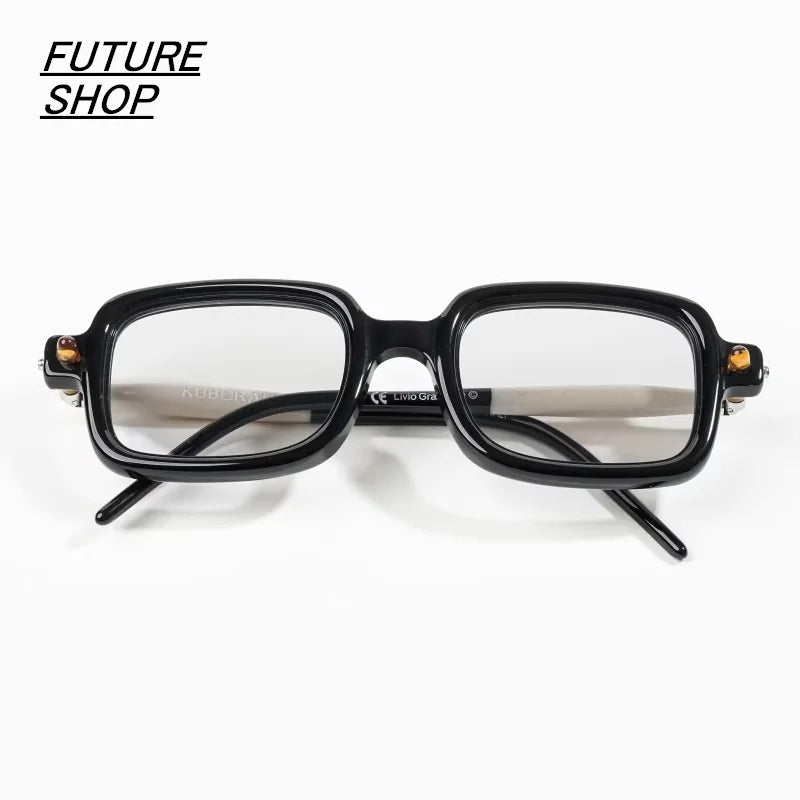 FUTURE UPDATE Unisex Bold Rectangular Punk-Inspired Sunglasses Frame