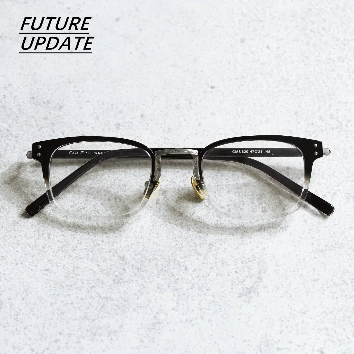 FUTURE UPDATE Unisex Retro Titanium Eyeglass Frames for High Myopia