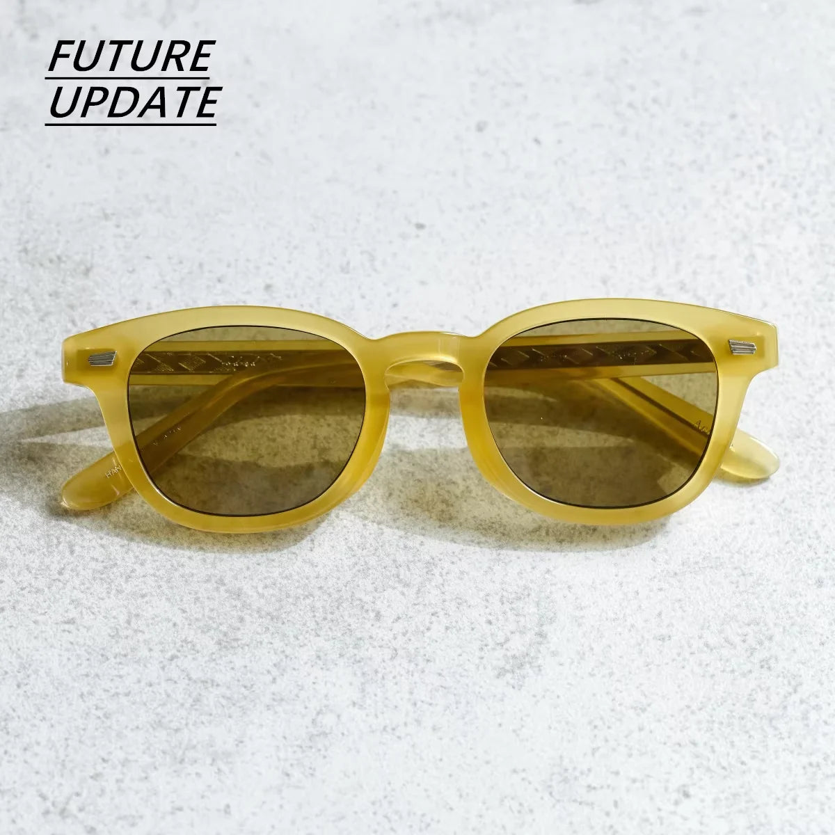 FUTURE UPDATE Limited Edition Lemon Yellow Retro Y2K Sunglasses – Unisex Oversized Frame