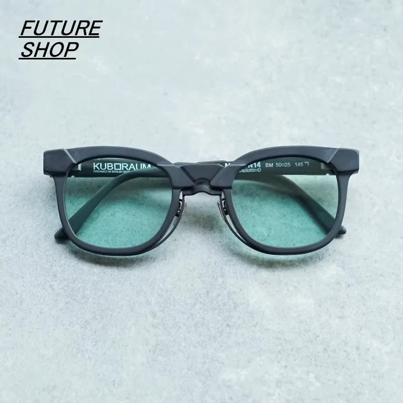 FUTURE UPDATE Futuristic Unisex Thick-Rimmed Dual-Tone Eyeglass Frame
