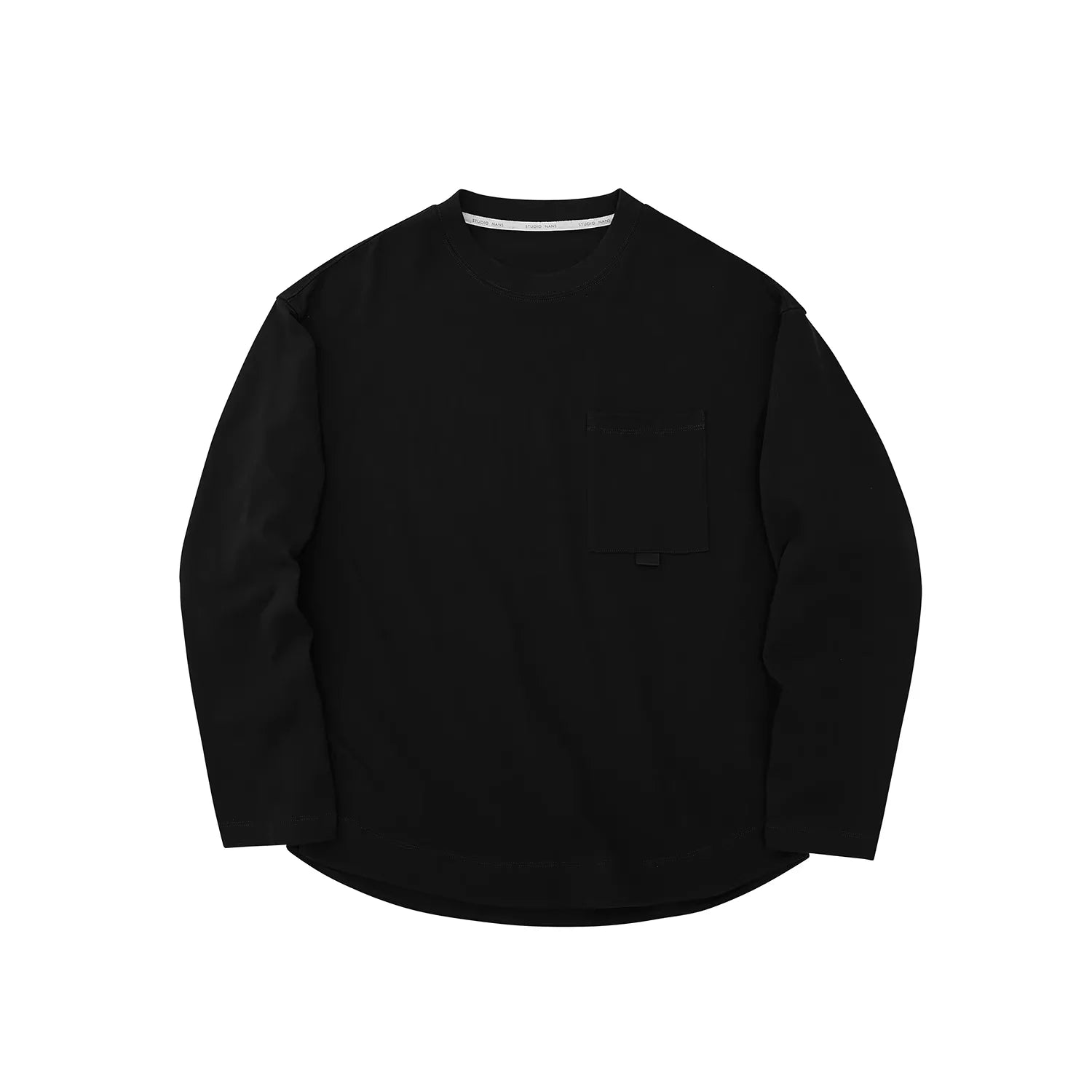 NANS Menswear Compact Spun Long Sleeve Pocket T-Shirt