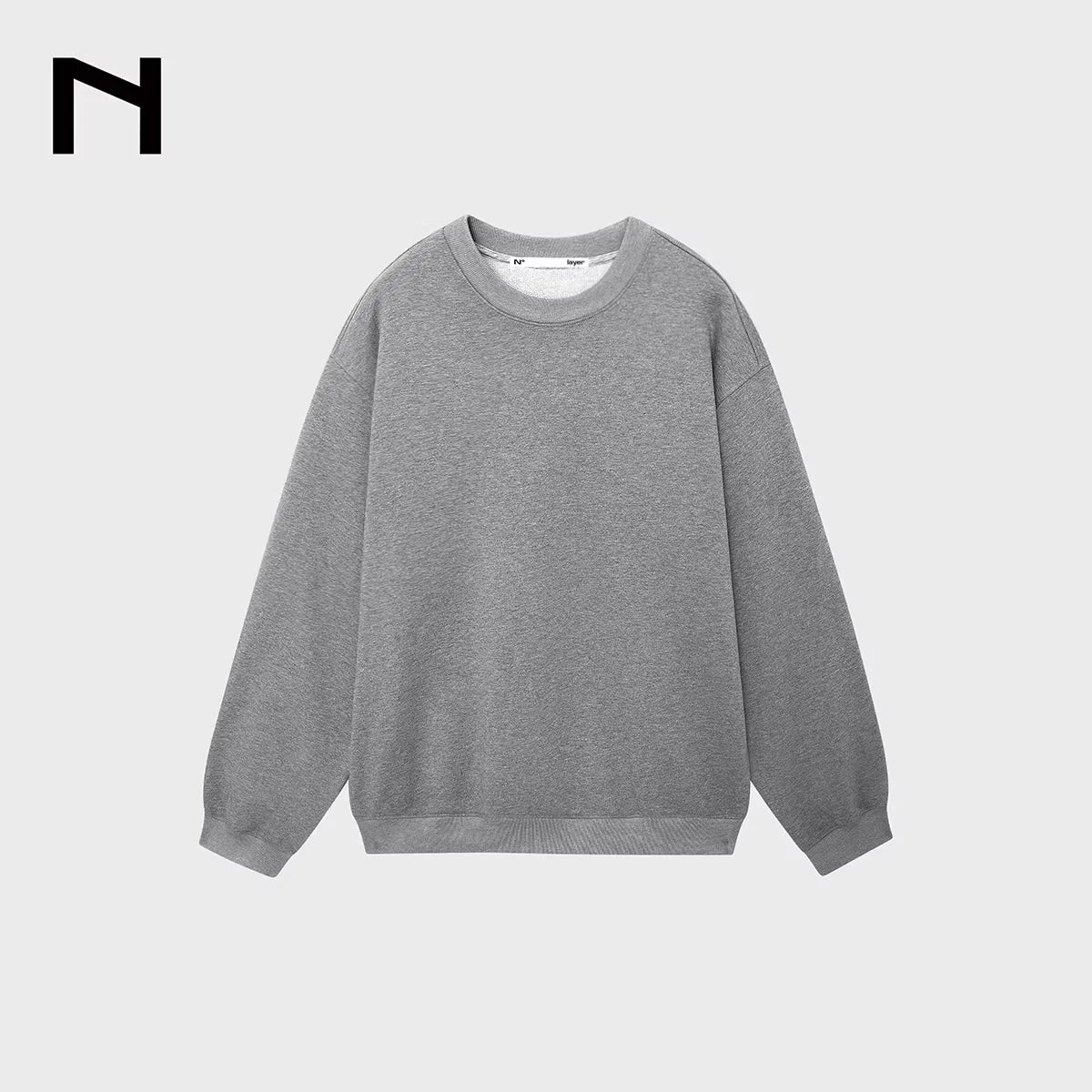NANS Menswear Men's Oversized Crew Neck Sweatshirt - 400g Pima Cotton Blend