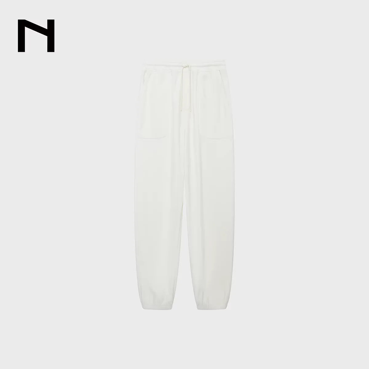 NANS Menswear Men's Fleece Quilted Pocket Sweatpants with Drawstring Waist