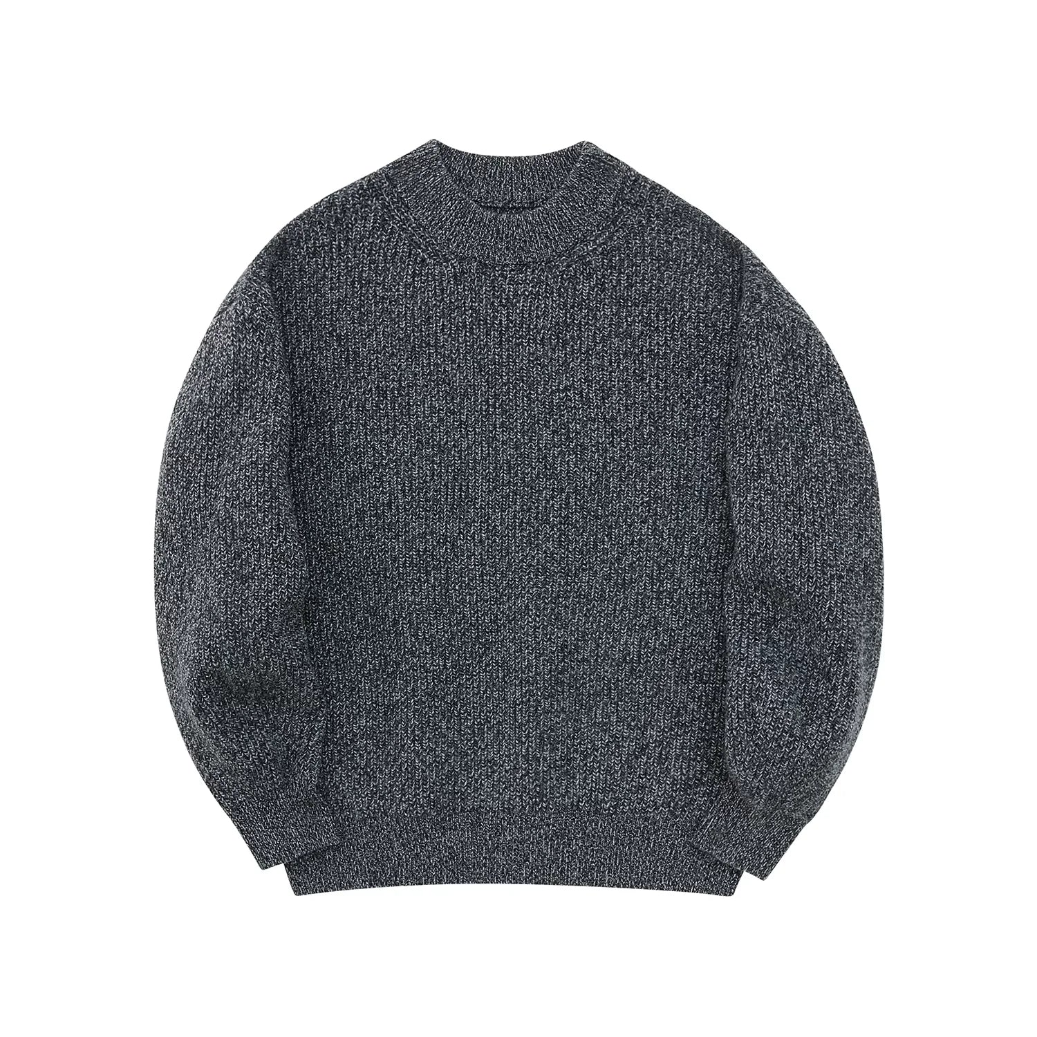 NANS Menswear Extra Fine Merino Wool Mélange Oversized Crewneck Sweater