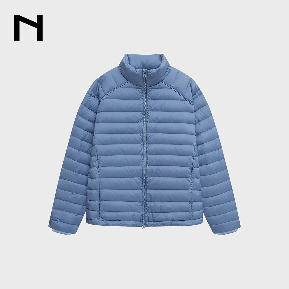 NANS Menswear Mens White Duck Down Crinkled Ribbed Short Puffer Jacket Vest