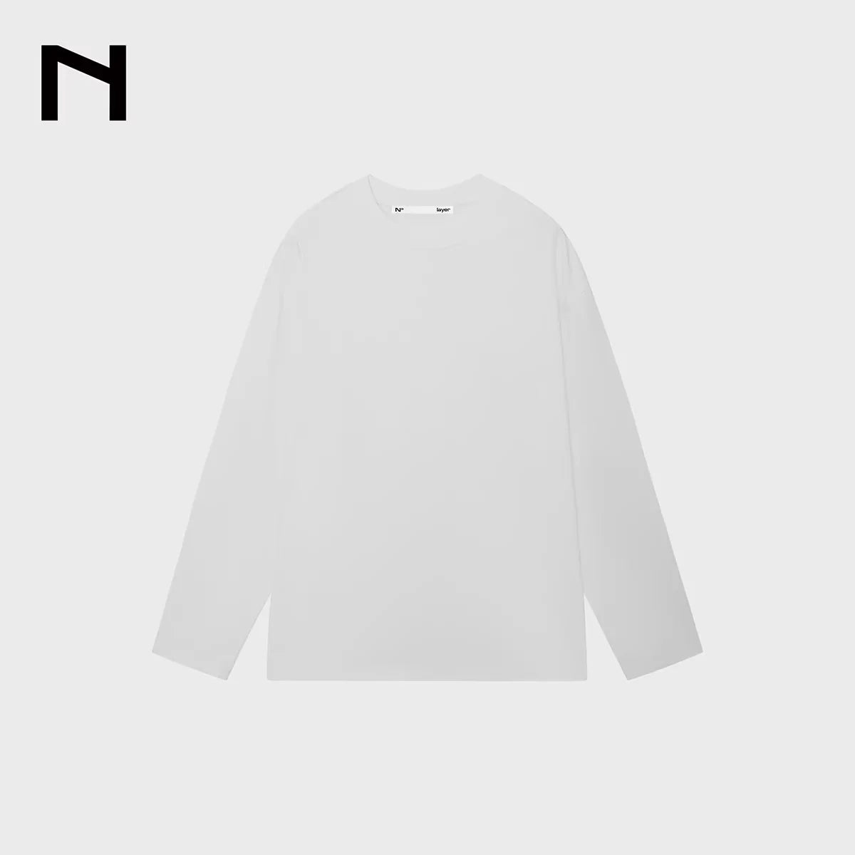 NANS Menswear Men's 240g Double Yarn Long Sleeve Crew Neck T-Shirt