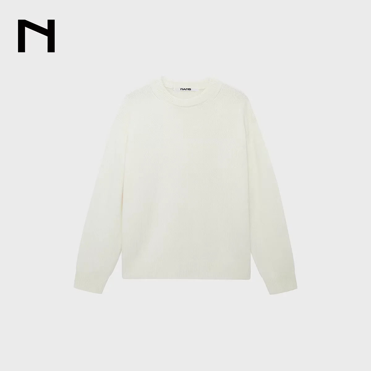 NANS Menswear Ultra-Fine Merino Wool Cashmere Crew Neck Sweater