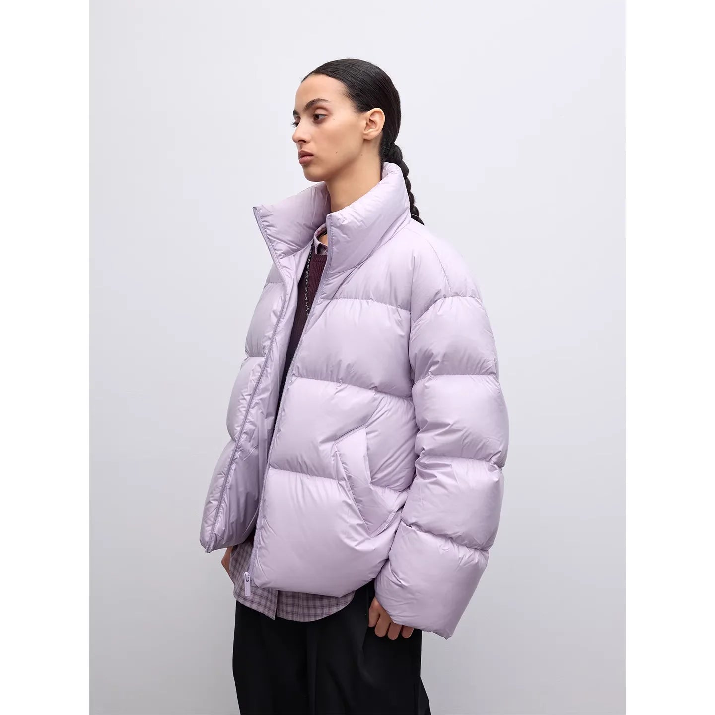 RandomPiece Oversized 6-Hour Golden White Duck Down Winter Puffer Jacket